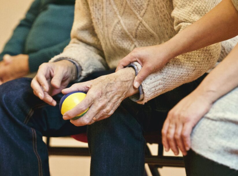 Person Holding a Stress Ball