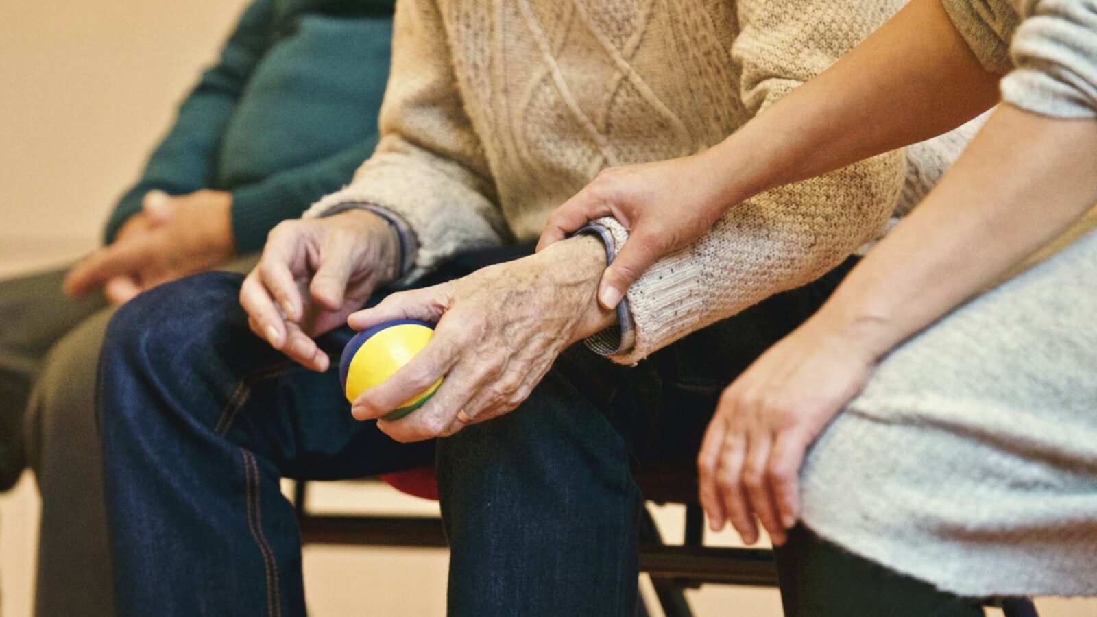 Person Holding a Stress Ball